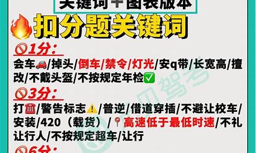 扣分题目口诀_车速扣分题目口诀